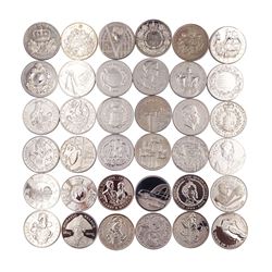Thirty-six Queen Elizabeth II five pound coins
