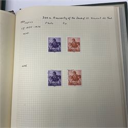 1850s and later mostly Spanish stamps including, imperf examples, some mint stamps, commemorative issues etc, housed in two albums 