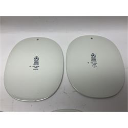 Seven Royal Copenhagen Piet Hein 1948-1980 plaques,all with printed mark to back H17cm