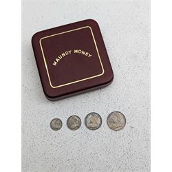 Queen Victoria 1896 Maundy coin set, housed in a modern case