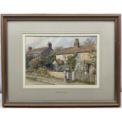 John Cecil Lund (British 1932-): 'Wayside Cottage Saxton' 'Bilbrough' and Country Cottage, set three watercolours signed, max 18cm x 30cm (3)