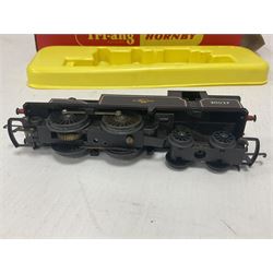 Hornby/Tri-Ang ‘00’ gauge - nine locomotives to include Britannia Class ‘Britannia’ 4-6-2 no.70000 in BR green; Class M7 4-4-0 Tank no.30027 in BR black; Princess Class ‘Princess Victoria’ 4-6-2 no.46205 in BR black; in original boxes; further loose models Princess Class ‘Princess Elizabeth’ 4-6-2 no.46201 in BR green; Class 3F 0-6-0 tank no.7606 in LMS crimson; TR double ended diesel locomotive; three further tank locomotives and one loose tender (10) 