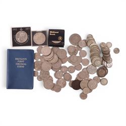 Approximately 270 grams of Great British pre-1947 silver coins, Queen Victoria 1898 silver...