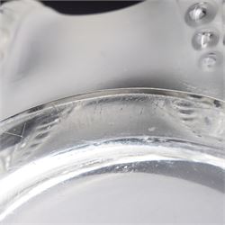 Lalique 'Cannes' octopus frosted and clear glass cigar ashtray inscribed 'Lalique, France'  D18cm