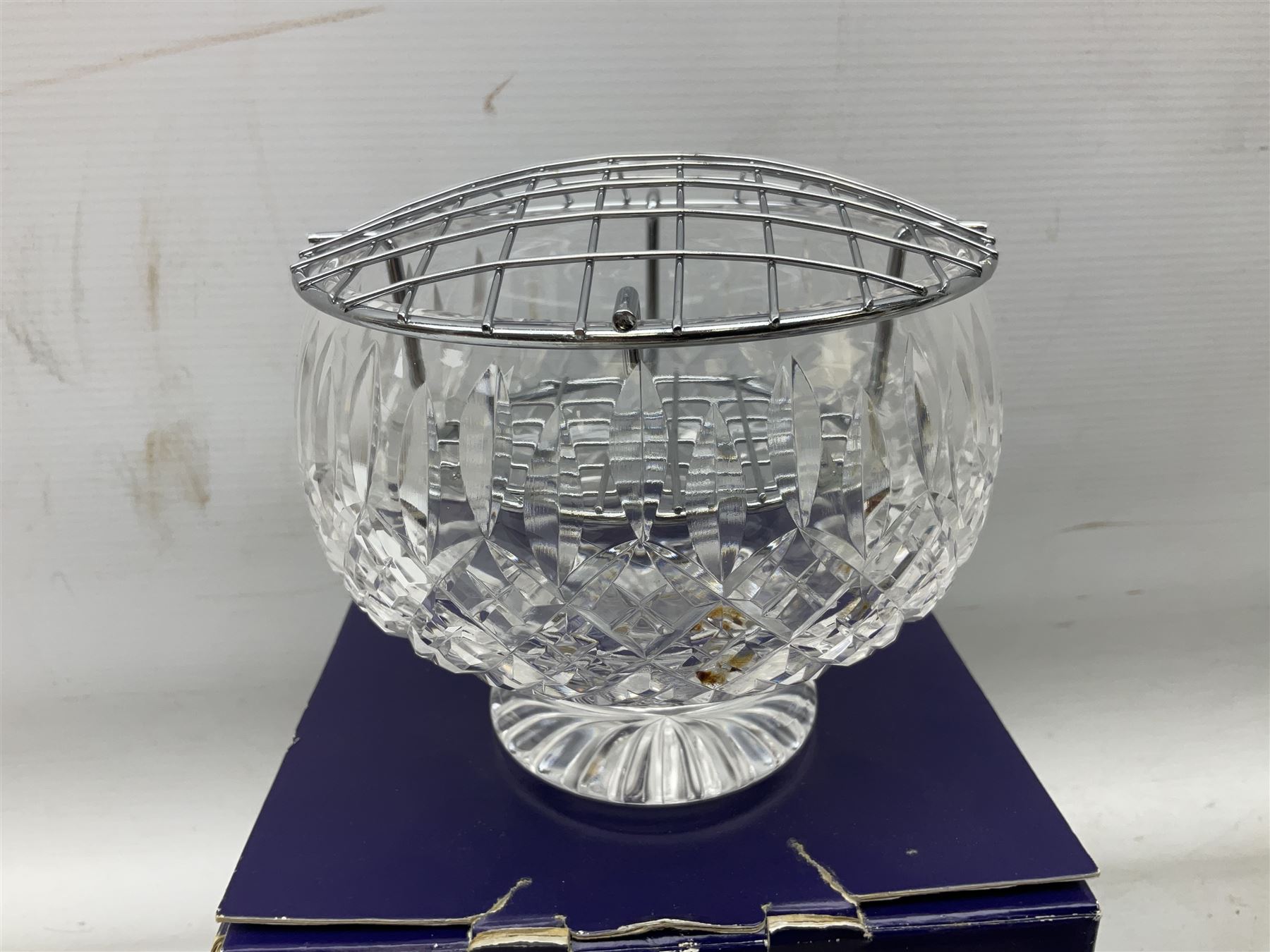 Booths Old Willow pattern plates, teacups and saucers, together with Stuart Crystal bowl with frog lid, small barometer and other collectables