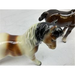 Seven Beswick figures of horses, including Connemara pony in grey no.1641, Arab in bay no.1265, large foal in grey no.947 etc, together with a Goebel figure of a horse (8)