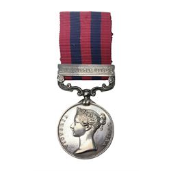 Victoria India General Service Medal with Waziristan 1894-5 clasp awarded to 1235 Sepoy Nuh Joifoih 4th Punjab Infy.; with ribbon