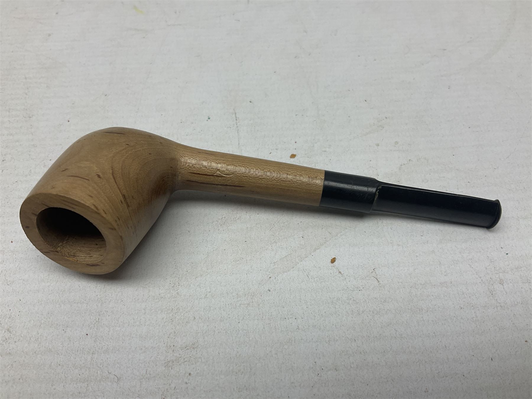 Collection of eight silver mounted pipes, comprising a briar wood Imperial ITC example with silver collar hallmarked A.W Birmingham 1903, horn handled example with silver collar hallmarked LB, probably Louis Blumfeld, Birmingham 1900, three examples marked B.W, one marked Globe A.O.C, Blumfeld's Best Briar pipe marked BBB and Riseagle example, together with two further pipes (10)