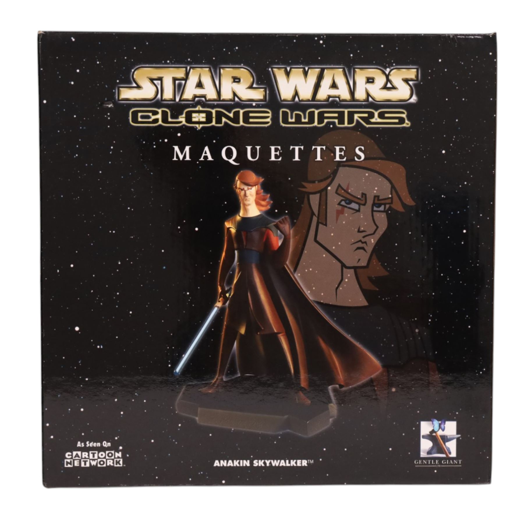 Four Gentle Giant Star Wars Maquettes, comprising The Clone Wars Bossk, Anakin Skywalker and Yoda on Kybuck and an animated Darth Vader, all boxed
