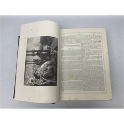 19th century The Illustrated Family Bible with Explanatory Critical & Devotional Commentary, published by  A Fullarton & Co, leather-bound with gilt decoration to cover, with the family register filled in for the Duggleby & Dunn family of Beverley