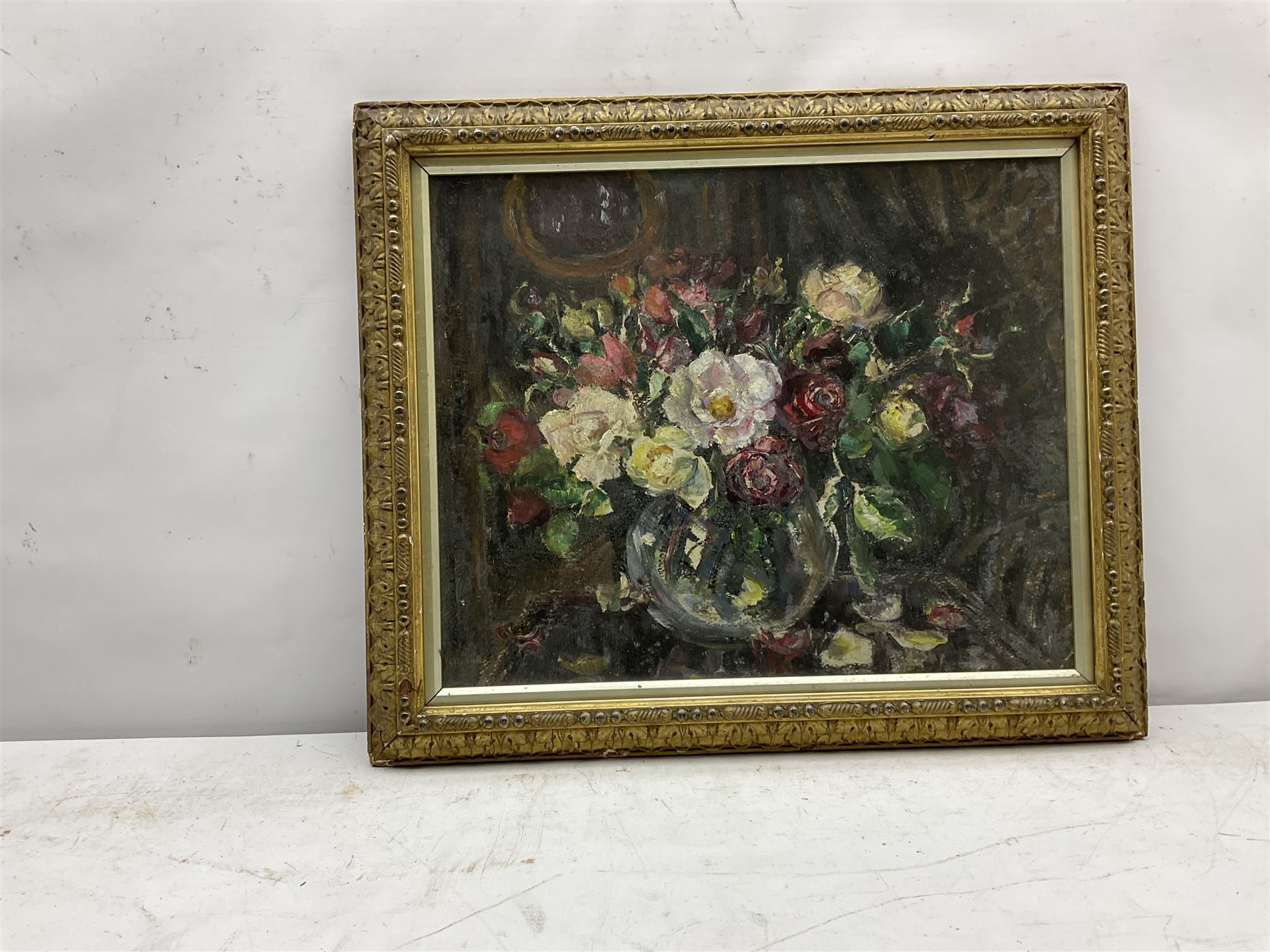 Emily Beatrice Bland (British 1864-1951): Still Life of Roses, oil on board signed 33cm x 40cm 