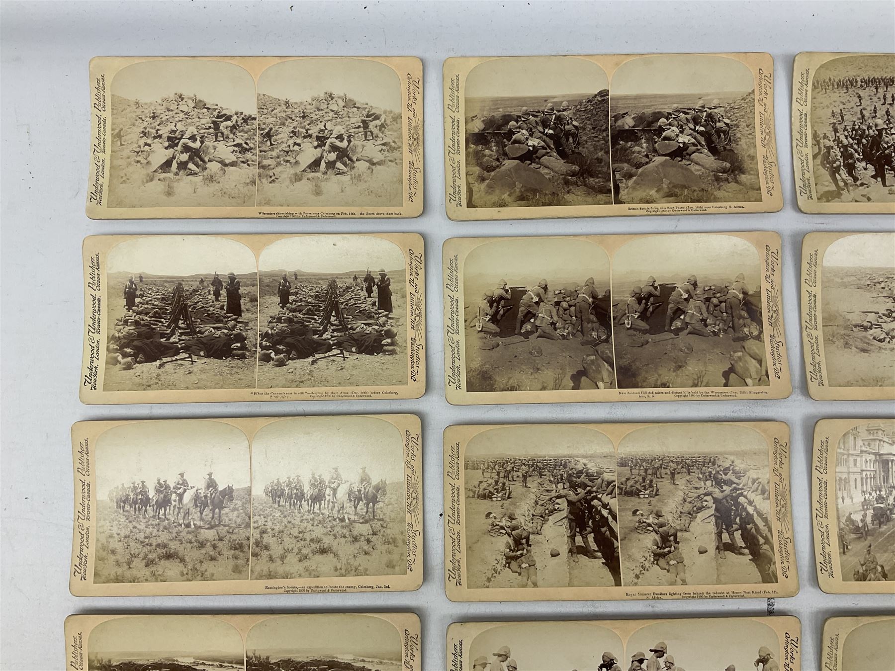 Approx. 20 stereoview cards of Boer War interest by Underwood & Underwood