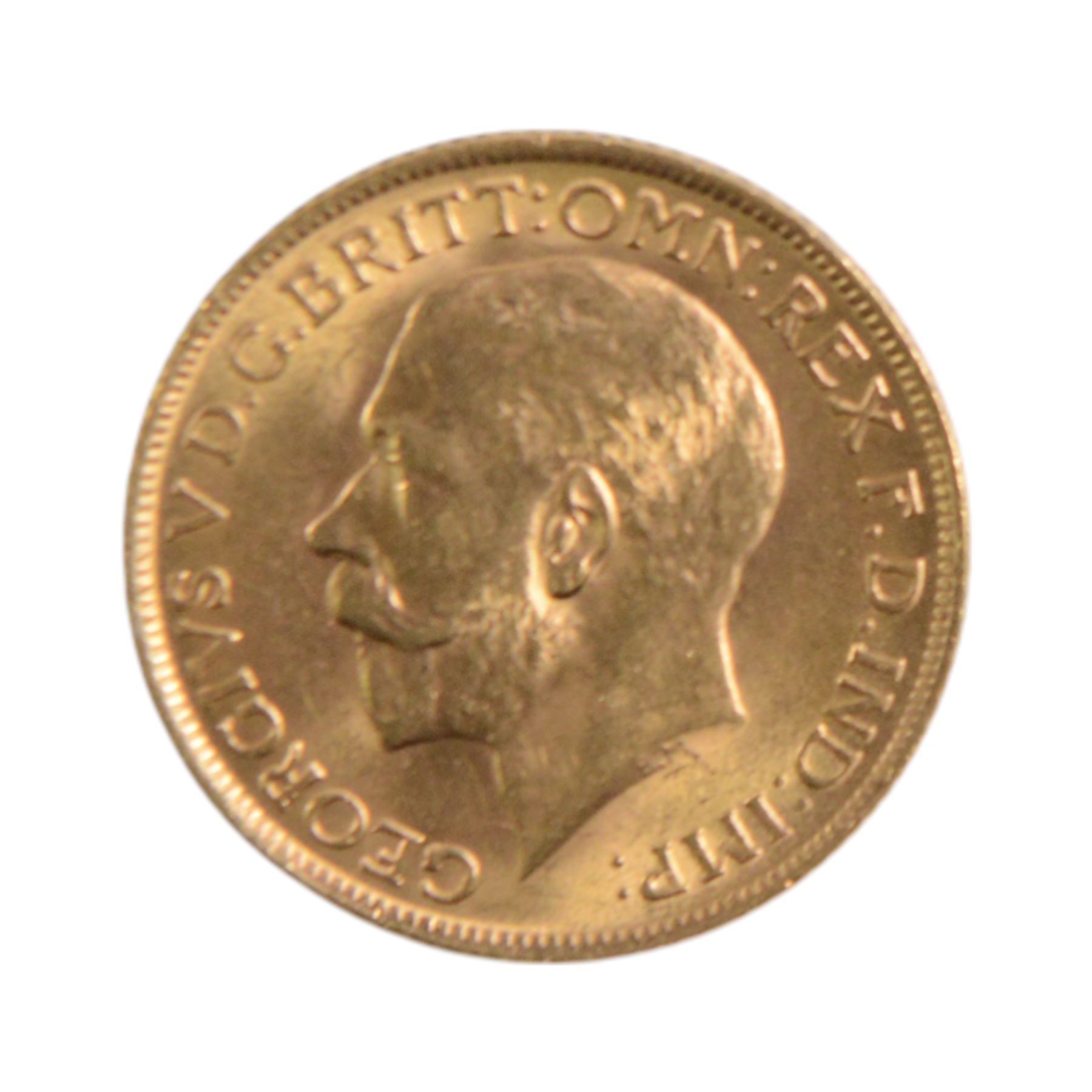 King George V 1913 gold full sovereign coin