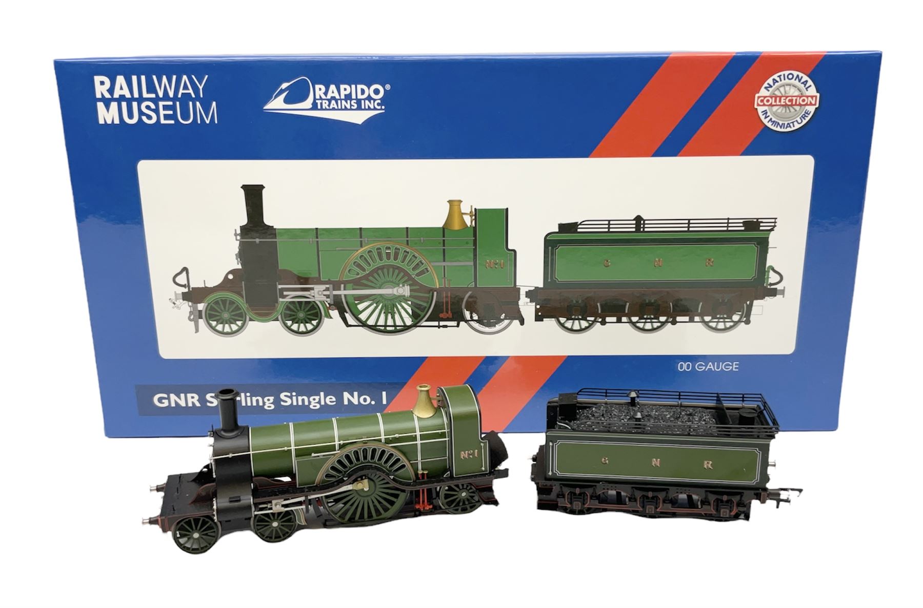 Rapido Trains Railway Museum '00' gauge' - GNR Stirling Single No. 1 locomotive, DCC ready 