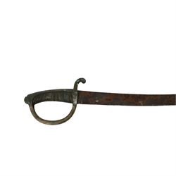 WWI German sawback bayonet, French Briquet and, early 20th century silver white metal fish topped sword stick