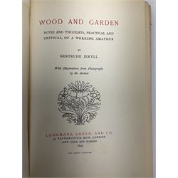 G.Jekyll, Wood and Garden, 1899 London, signed in black ink by G Jekylle in 1899. 
