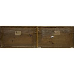 H Douglas (Scottish 19th/20th century): Highland Moors, pair watercolours signed 25cm x 53cm (2)