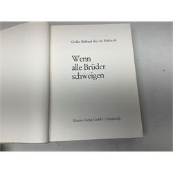 Adolf Hitler, Bilder aus dem Leben des Fuhrers [Pictures from the Life of the Fuhrer], Herausgegeben vom Cigaretten / Bilderdienst, Hamburg / Bahrenfeld, 1936, an album of two hundred tipped-in cards bearing photographs by Heinrich Hoffman, originally collected with cigarettes, 31 cm x 24 cm; together with a Waffen-SS book 'Wenn alle Bruder schweigen'; Hamburg 1939-1945; and two other booklets