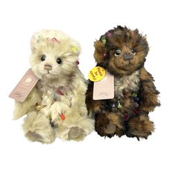 Two limited edition Charlie Bears, comprising Fairylights, 297/1200, and Dec the Halls, 703/1200, each designed by Isabelle Lee, from the Minimo Collection, each with tags
