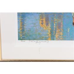 Rolf Harris (Australian 1930-): 'Sunrise - Taj Mahal' 'Rolf on Art - Monet' and 'Rolf on Art - Van Gogh', set of three limited edition giclee prints signed and numbered respectively, largest Sunflowers 66cm x 49cm (3)