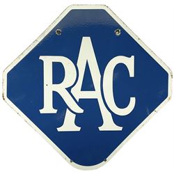 RAC enamel on metal double-sided advertising sign