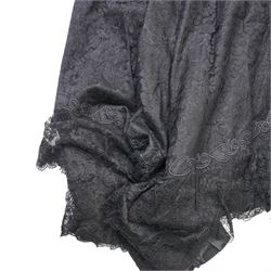 Victorian two-piece lace mourning dress, contained in Brown Muff & Co of Bradford box