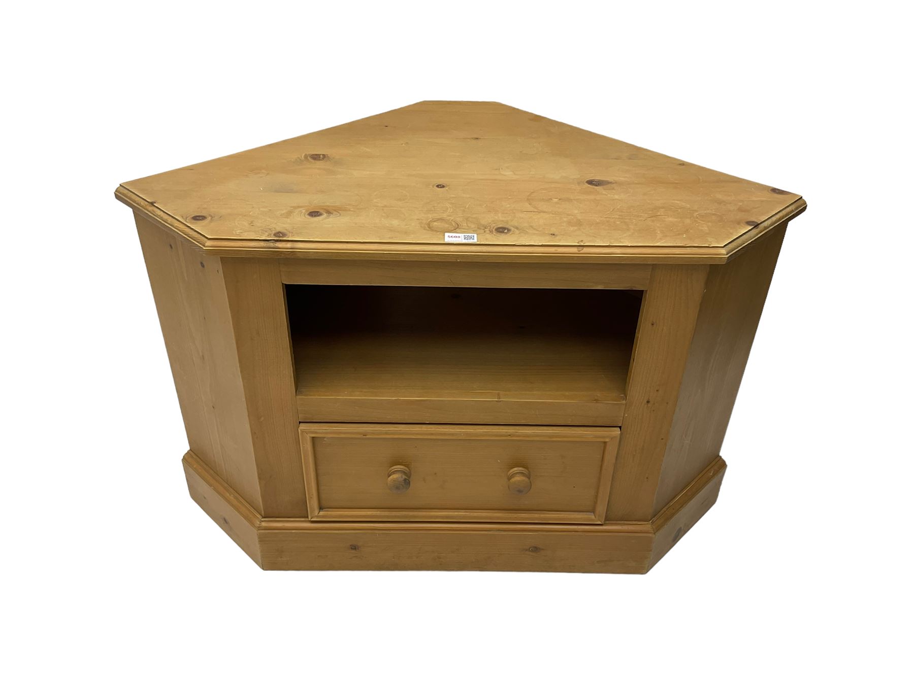 Pine corner tv shop unit