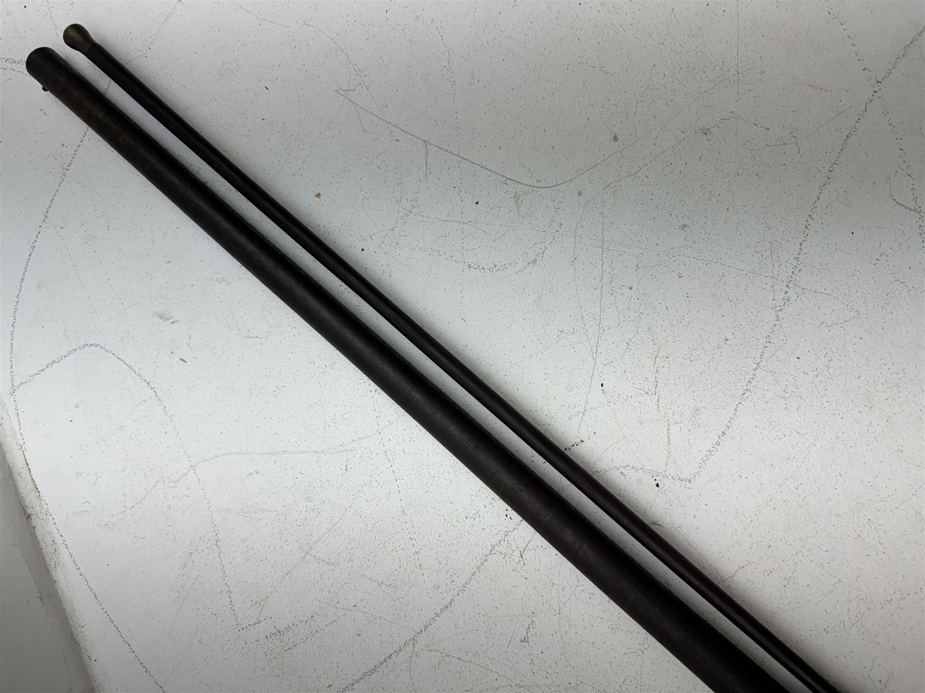 19th century single barrel percussion fire shotgun, muzzle loader, walnut stock with chequered grip and engraved steel fittings, the 84cm (33