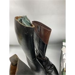 Quantity of horse tack and equipment to include Hauptner electric horse clippers, The Horseman Electric Clippers, bits, bridles, girths, rugs, jodpa boots etc  