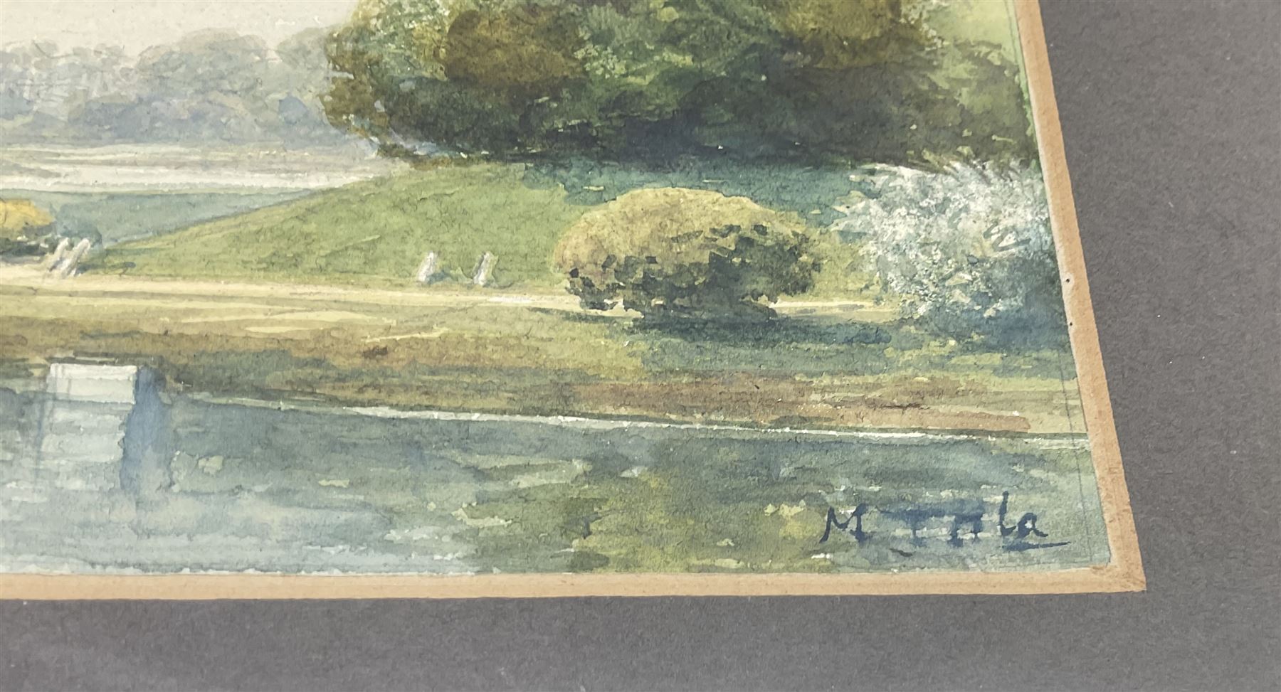 Maung Tun Hla (U Tun Hla) (Burmese 1874-1946): Mandalay Palace and Kyone, pair watercolours signed M T Hla 16cm x 21cm (2)