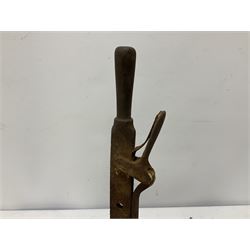 Iron lever, possibly railway related, H48cm
