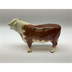 Beswick model of a Hereford Bull, no 949, with printed mark 