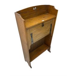 Early 20th century oak fall front writing desk bookcase