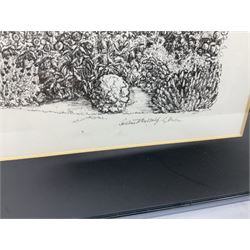 Italian school (20th century); Venetian Gondolier Scene, watercolor unsigned, together with colour print after Josepha Reynolds and black and white print of St.Hilda's Hartlepool (3)