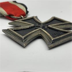 WWII German Iron Cross 2nd Class with ribbon; WWI German Wuerttemberg Medal with ribbon; and Day Badge for 1934 marked Reichsverband Pforzheim32 (3)