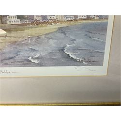 After Ken Burton (northern British 20th century); 'Scarborough Yorkshire' and 'York Minster', pair limited edition colour prints signed in pencil (2)