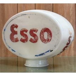 Esso double sided glass petrol pump advertising globe. H39cm, W51cm, D19cm - COLLECTION BY APPOINTMENT FROM: The White House, Thirsk Road, Easingwold, York, YO61 3NF - CALL 01723 507111 TO ARRANGE