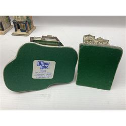 Thirteen Lilliput Lanes from the Shops Collection, including Apothecary, Horologist, China Shop, Penny Sweets, H Samuel etc, all with deeds and original boxes 