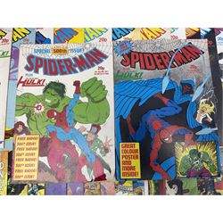 Spider-Man comics (1982-1985) nos 500-527, 529-535, 537-552, 579-602, 604-614, 620-626, and 628-631 (97)