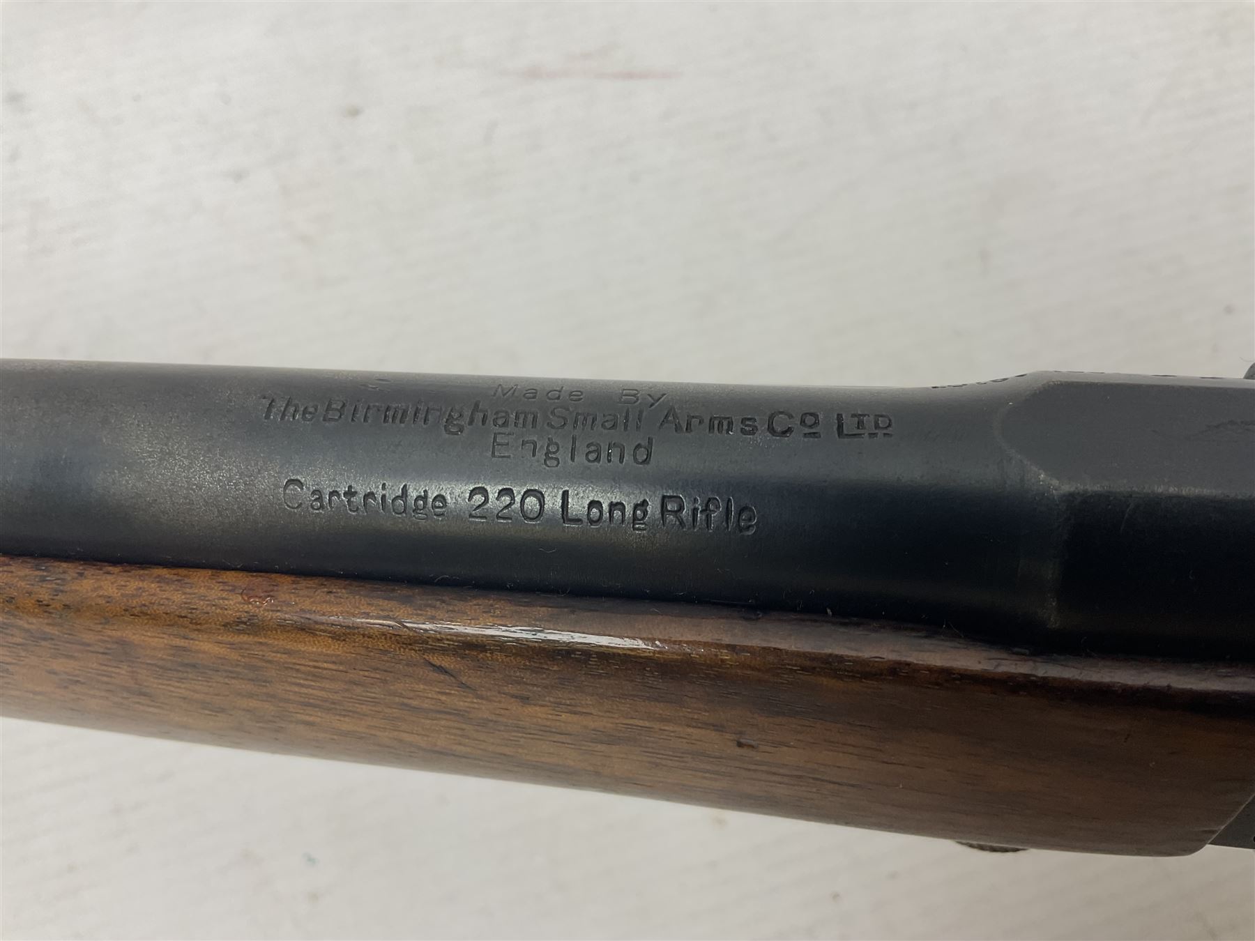 FIREARMS CERTIFICATE REQUIRED - BSA .22 LR rifle with Martini take-down action, 63.5cm(25