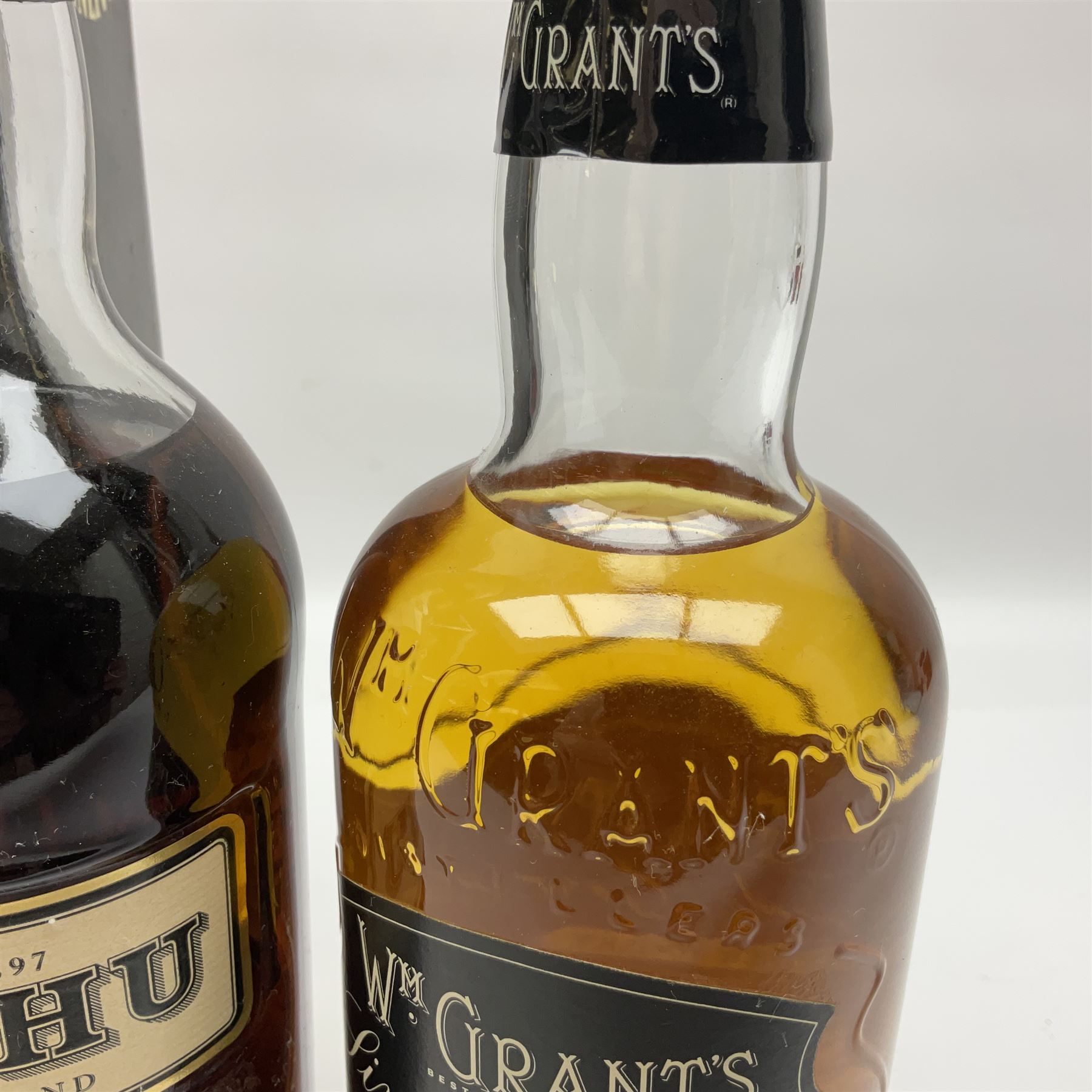 Tomintoul Glenlivet, single highland malt Scotch whisky, 1980s perfume bottling, Tomintoul Glenlivet, 8 Years Old, single malt Scotch whisky, Tamdhu, 10 year old, single malt Scotch whisky and W.M Grants, single Scotch whisky, various contents and proof 