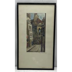 Sheila Macleod Robertson (British 1927-): 'Rue de Severin Paris', watercolour signed and titled 26cm x 14cm