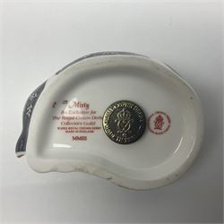 Royal Crown Derby paperweight, Misty, Royal Crown Derby Collectors Guild exclusive, with gold stopper, H3.5cm