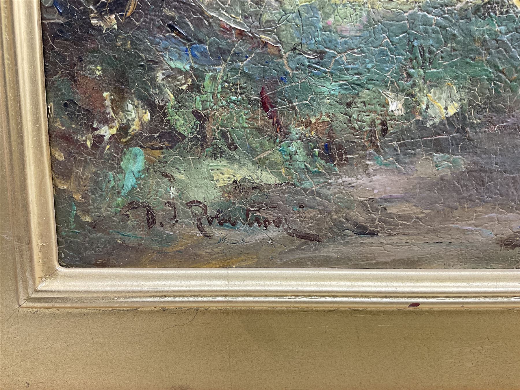 David Thomas Robertson (British 1879-1952): Bowtop Caravans on the Road, oil on canvas signed 44cm x 60cm