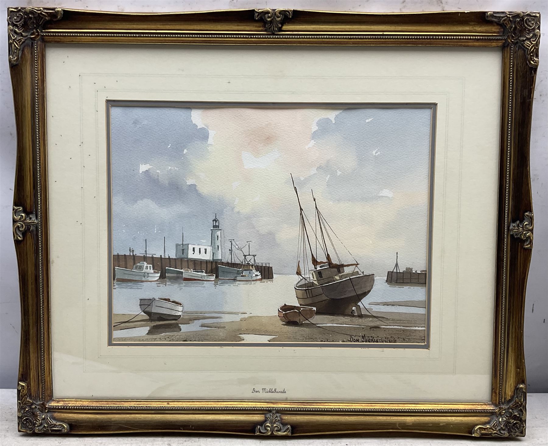 Don Micklethwaite (British 1936-): Scarborough Harbour and Harbour Scene, pair watercolours signed 26cm x 36cm (2)