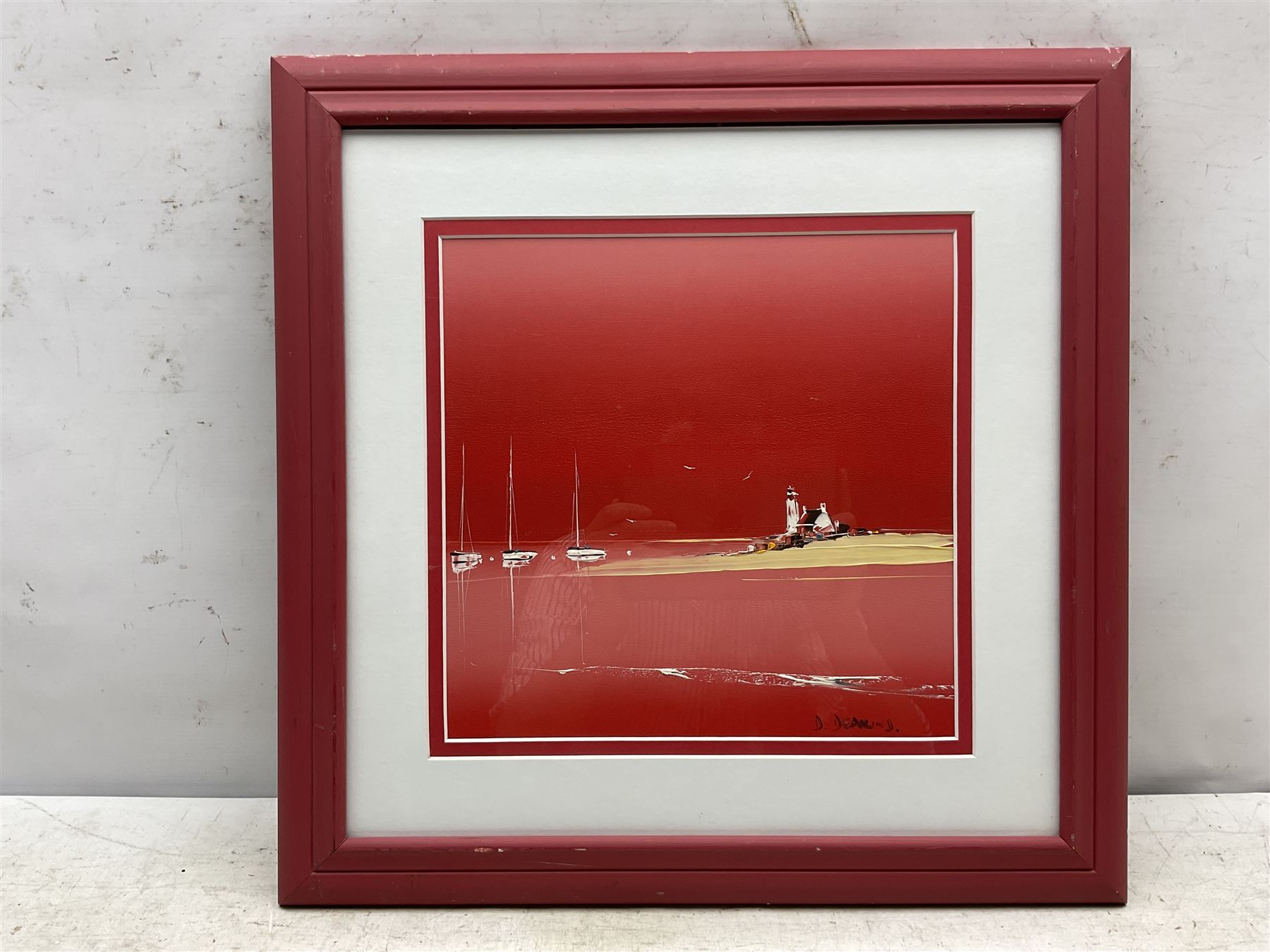 David Deakins (British 1944-): The Lighthouse, oil on board signed