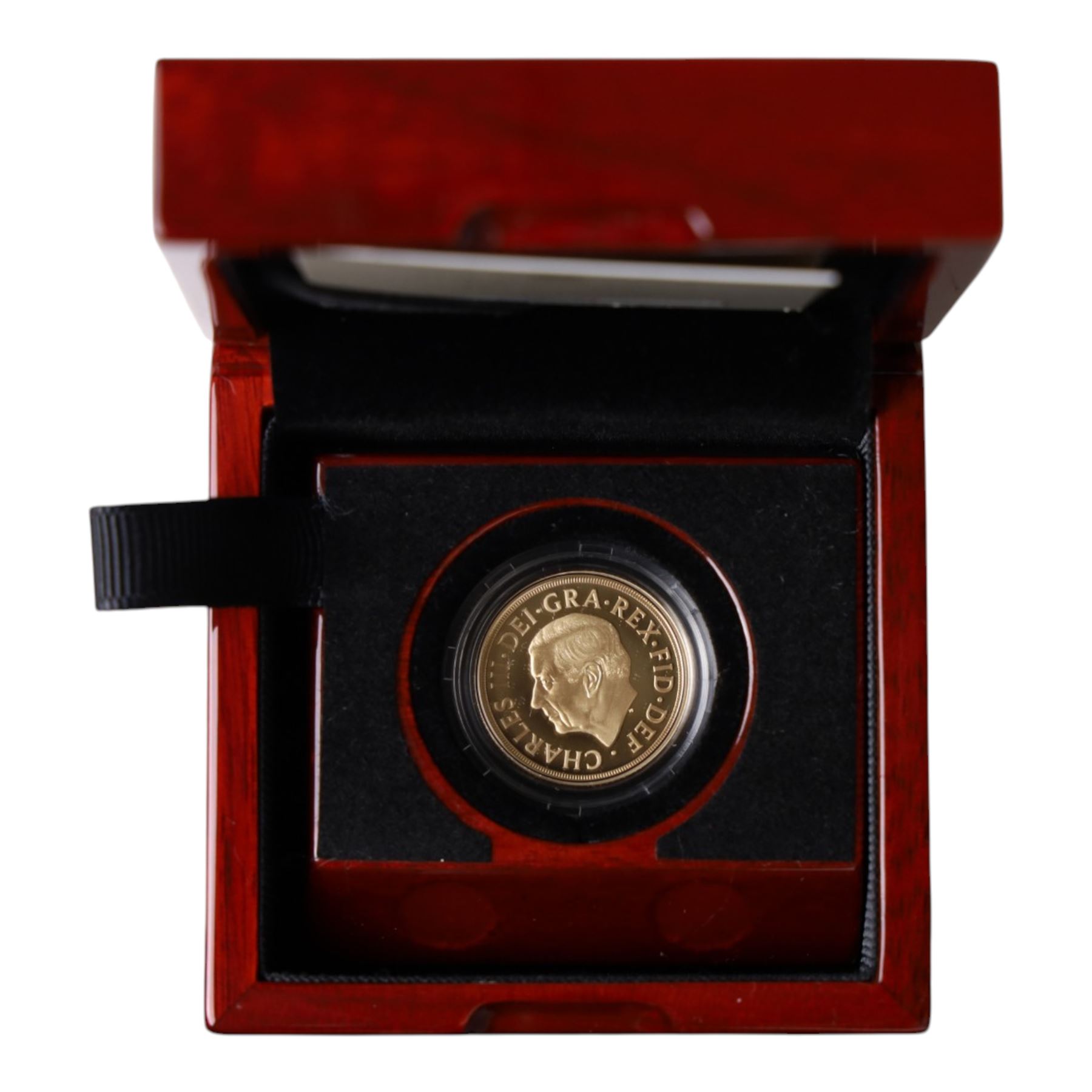 King Charles III 2026 gold proof full sovereign coin, cased and boxed with certificate