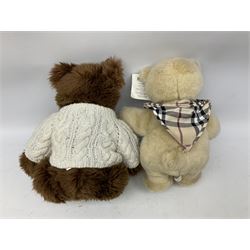 Giorgio Beverly Hills, 20th anniversary collectors bear and Burberry 'the honey bear L'ourson honey' bear