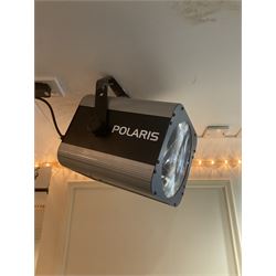 Disco Equipment - Denon DN-1800F, CDM8.4 mixing decks, Adastra power amplifier USA370, Crown LPS 800 amplifier, two EV 300 watt SX200 speakers, four Lanta disco lights, two Polaris lights, Skytec laser light, two APart 6W speakers- LOT SUBJECT TO VAT ON THE HAMMER PRICE - To be collected by appointment from The Ambassador Hotel, 36-38 Esplanade, Scarborough YO11 2AY. ALL GOODS MUST BE REMOVED BY WEDNESDAY 15TH JUNE.