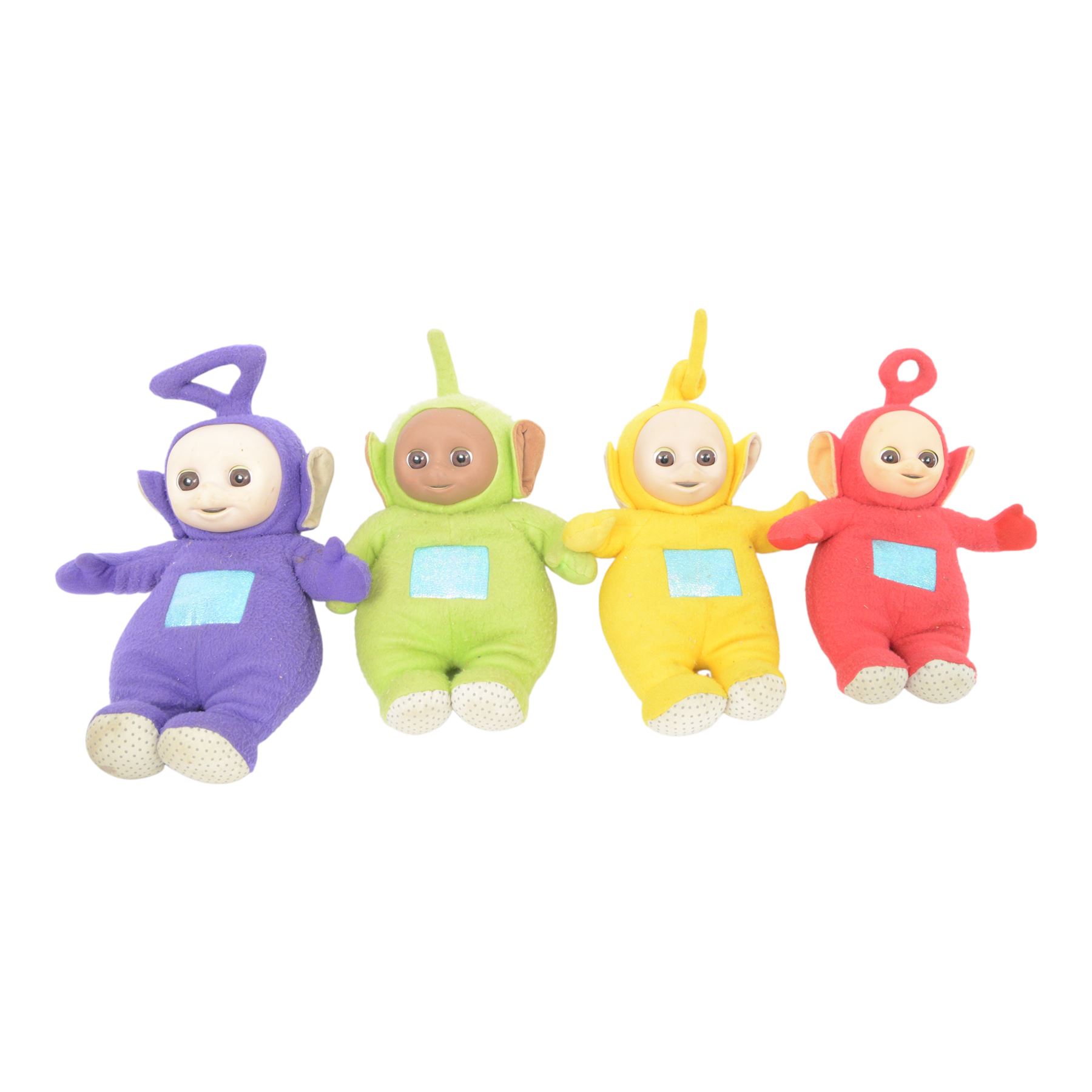 Set of four 1990s Teletubbies, including talking Po